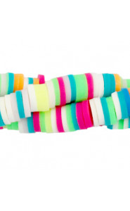 Katsuki beads 4mm Green pink mix